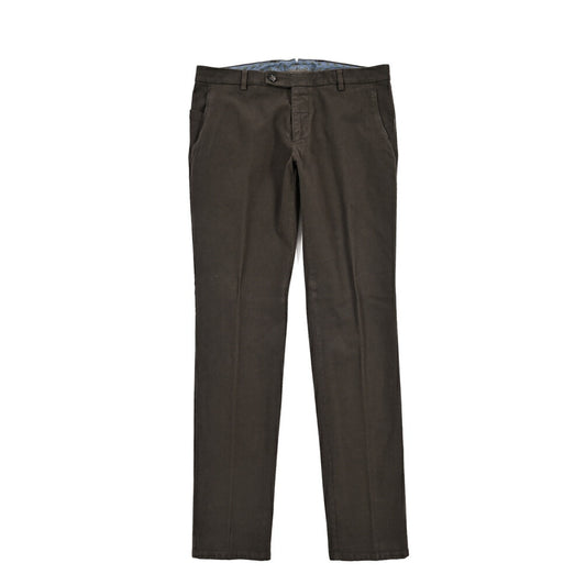 BERWICH “SC SLIM-GD” ストレッチコットン ノータックチノパンツ