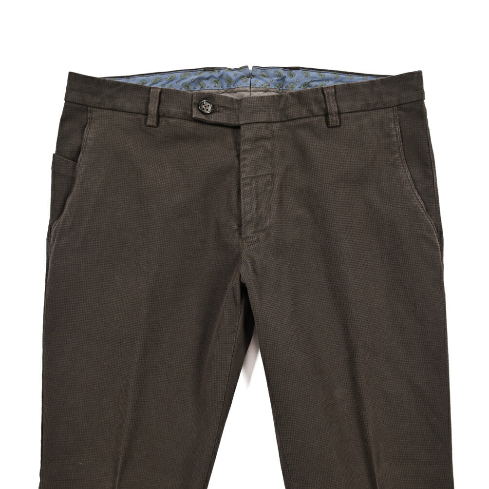 BERWICH “SC SLIM-GD” ストレッチコットン ノータックチノパンツ