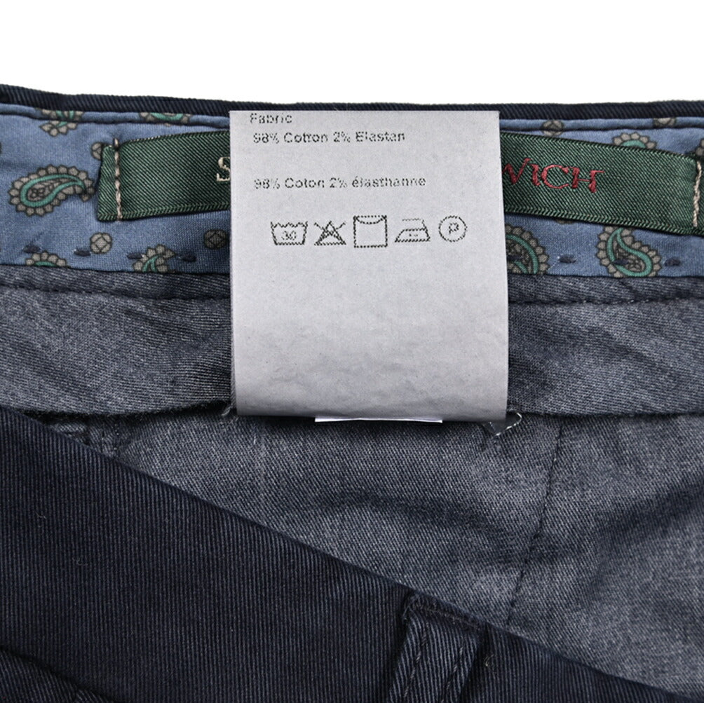 BERWICH “SC SLIM-GD” ストレッチコットン ノータックチノパンツ