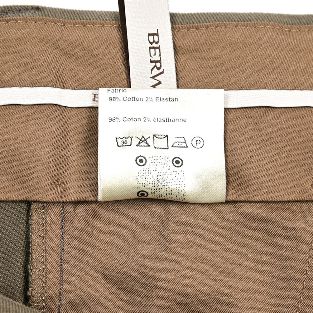 BERWICH “MORELLO” ストレッチコットン ノータックパンツ