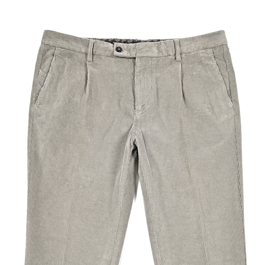 BERWICH “MORELLO 1P-GD” ストレッチコットン 中畝コーデュロイワンタックパンツ