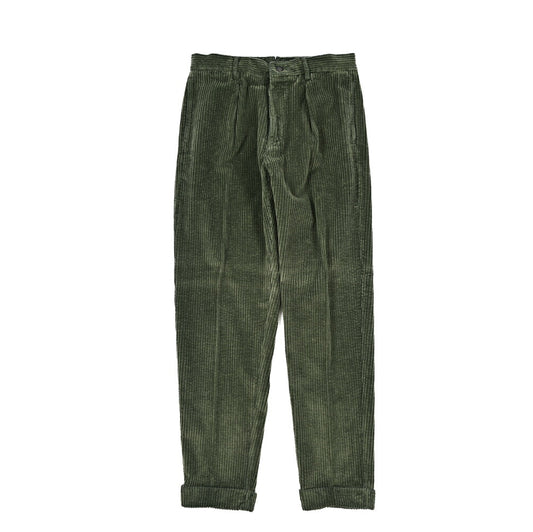 BERWICH “CHIAIA LONG-GD” コットン100% 太畝コーデュロイワンタックパンツ