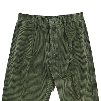 BERWICH “CHIAIA LONG-GD” コットン100% 太畝コーデュロイワンタックパンツ