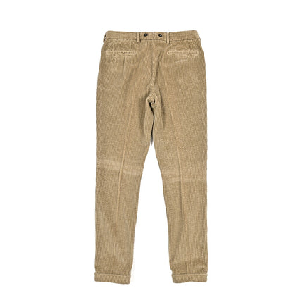 BERWICH “BARBER LONG-GD” コットン100% 太畝コーデュロイツータックパンツ