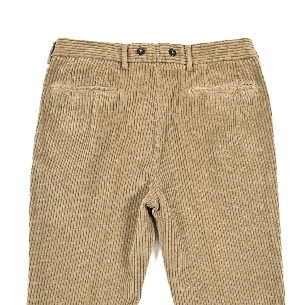 BERWICH “BARBER LONG-GD” コットン100% 太畝コーデュロイツータックパンツ