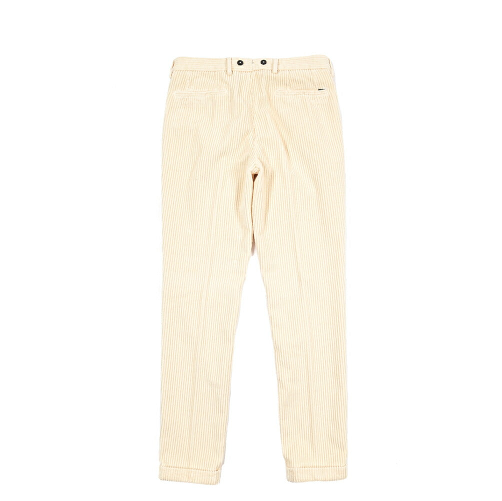 BERWICH “BARBER LONG-GD” コットン100% 太畝コーデュロイツータックパンツ