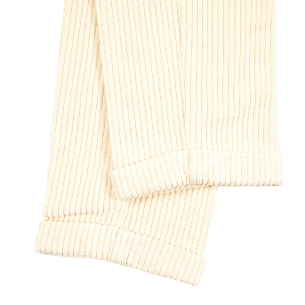 BERWICH “BARBER LONG-GD” コットン100% 太畝コーデュロイツータックパンツ