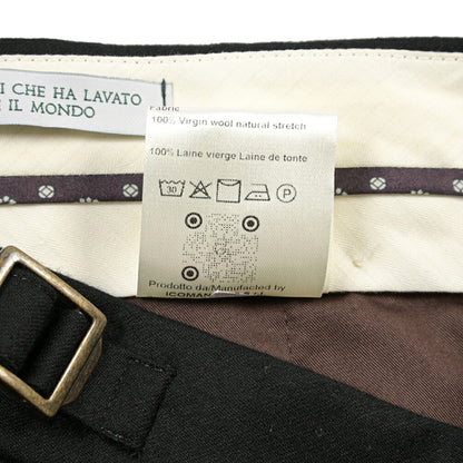 BERWICH “RETRO LONG” ウォッシャブルウール100% ワンタックスラックス