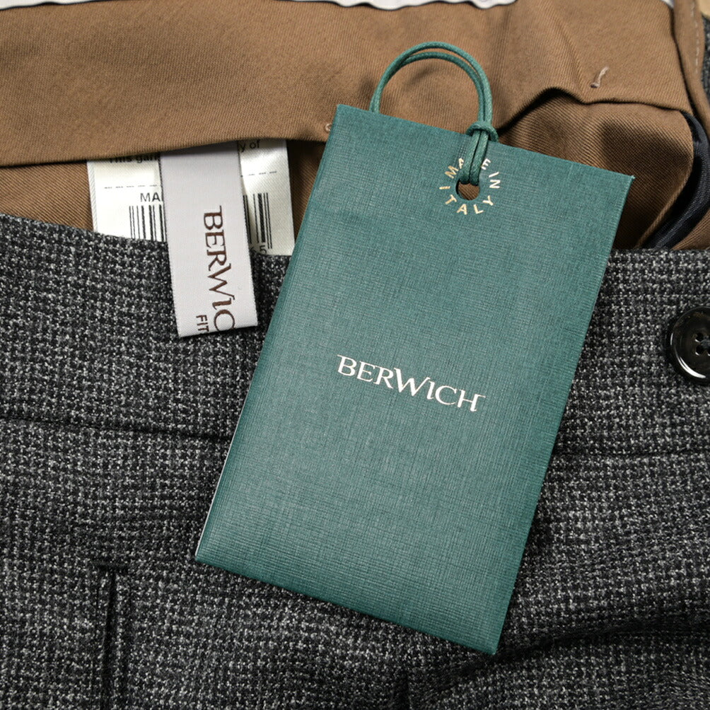 BERWICH “RETRO” ストレッチウール ワンタックスラックス