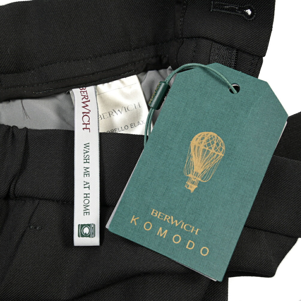BERWICH “MORELLO ELAX” ストレッチウォッシャブルウール ノータックスラックス