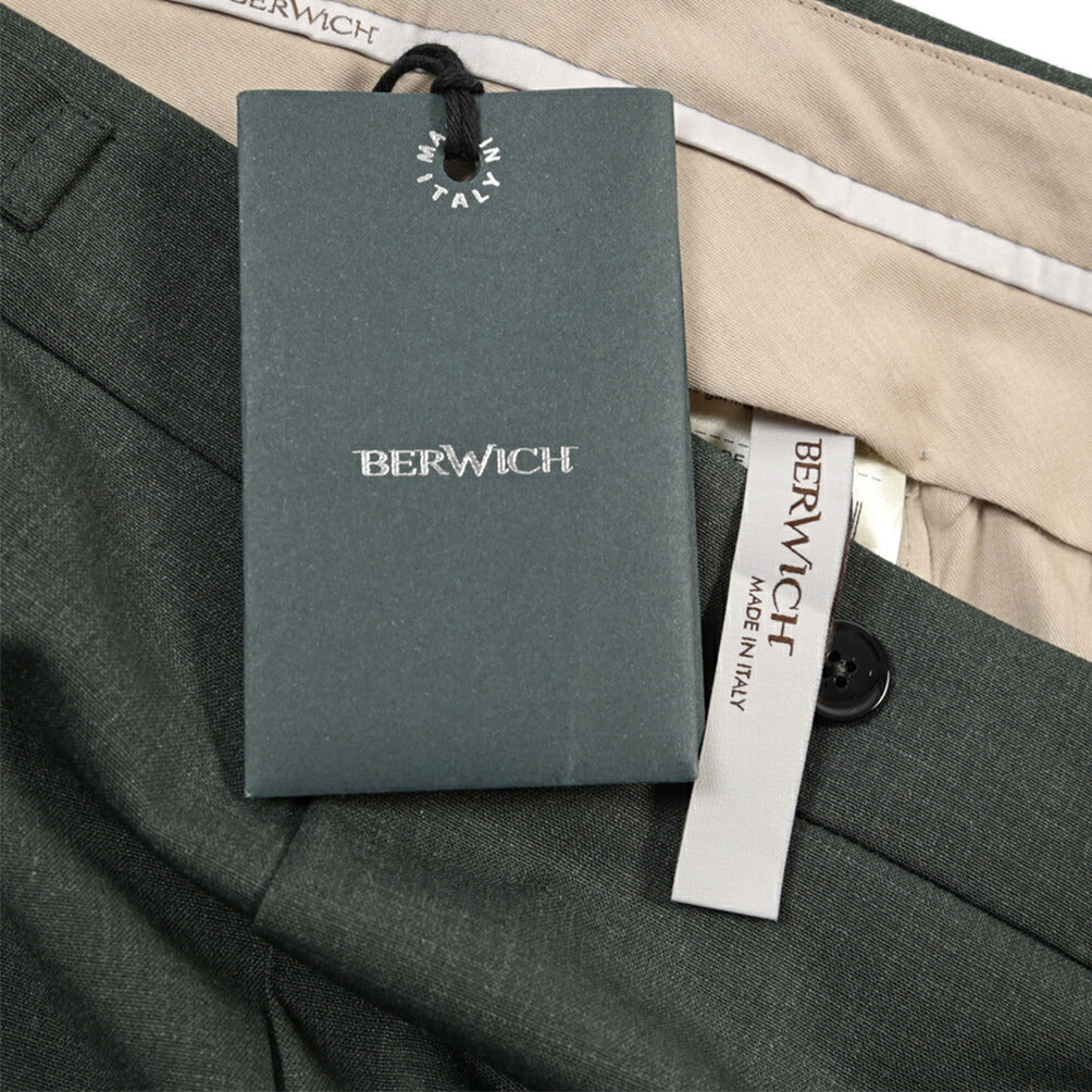BERWICH “RETRO” 高機能ストレッチウール ワンタックスラックス