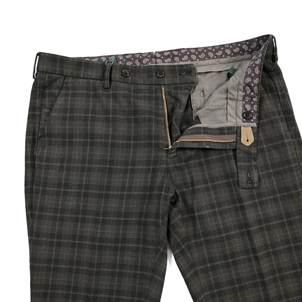 BERWICH “MORELLO-GD” ストレッチコットン ノータックチノパンツ