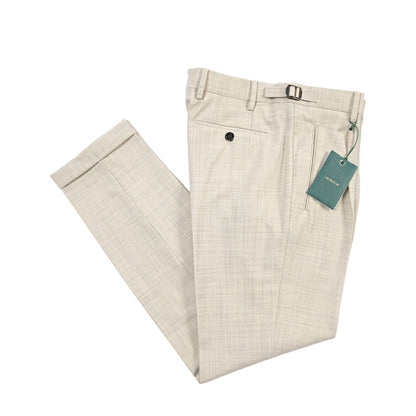 BERWICH “RETRO LONG” ストレッチウォッシャブルウールワンタックスラックス