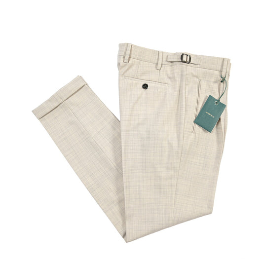 BERWICH “RETRO LONG” ストレッチウォッシャブルウールワンタックスラックス