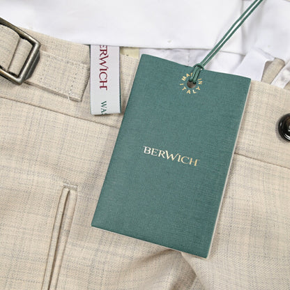 BERWICH “RETRO LONG” ストレッチウォッシャブルウールワンタックスラックス