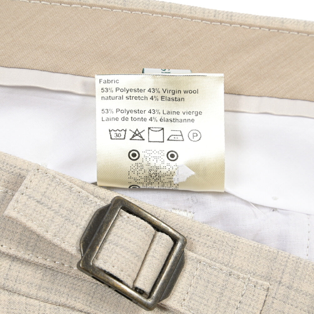 BERWICH “RETRO LONG” ストレッチウォッシャブルウールワンタックスラックス