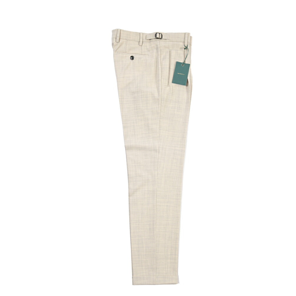 BERWICH “RETRO LONG” ストレッチウォッシャブルウールワンタックスラックス