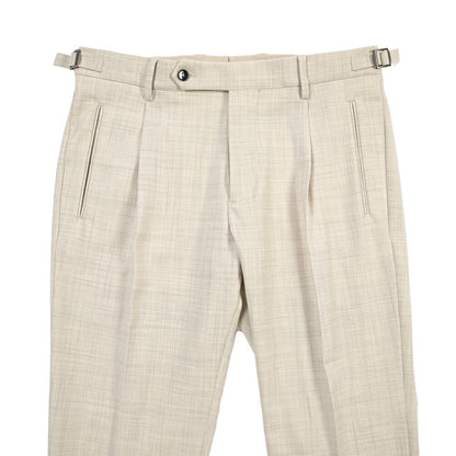 BERWICH “RETRO LONG” ストレッチウォッシャブルウールワンタックスラックス