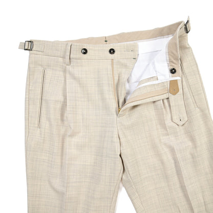 BERWICH “RETRO LONG” ストレッチウォッシャブルウールワンタックスラックス