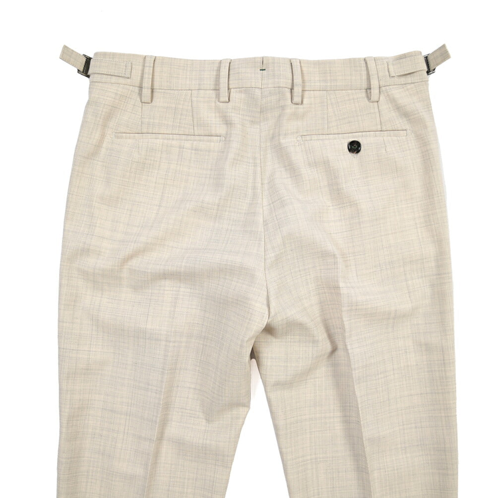 BERWICH “RETRO LONG” ストレッチウォッシャブルウールワンタックスラックス