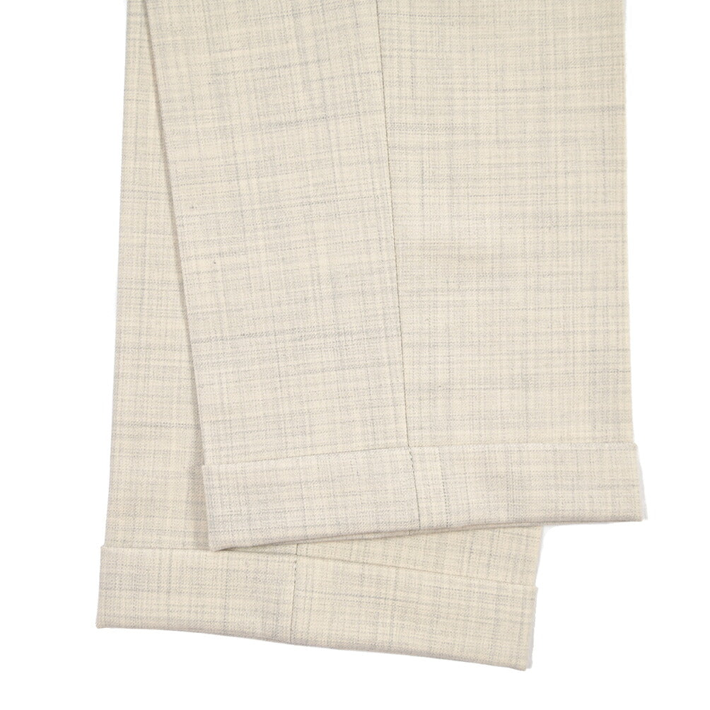 BERWICH “RETRO LONG” ストレッチウォッシャブルウールワンタックスラックス
