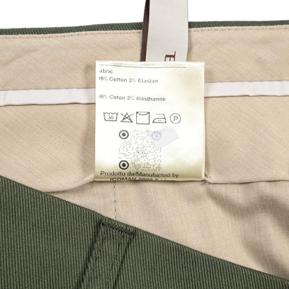 BERWICH “CHIAIA LONG 1P” ストレッチコットン ワンタックチノパンツ