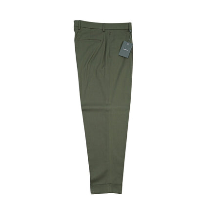BERWICH “CHIAIA LONG 1P” ストレッチコットン ワンタックチノパンツ