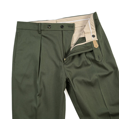 BERWICH “CHIAIA LONG 1P” ストレッチコットン ワンタックチノパンツ