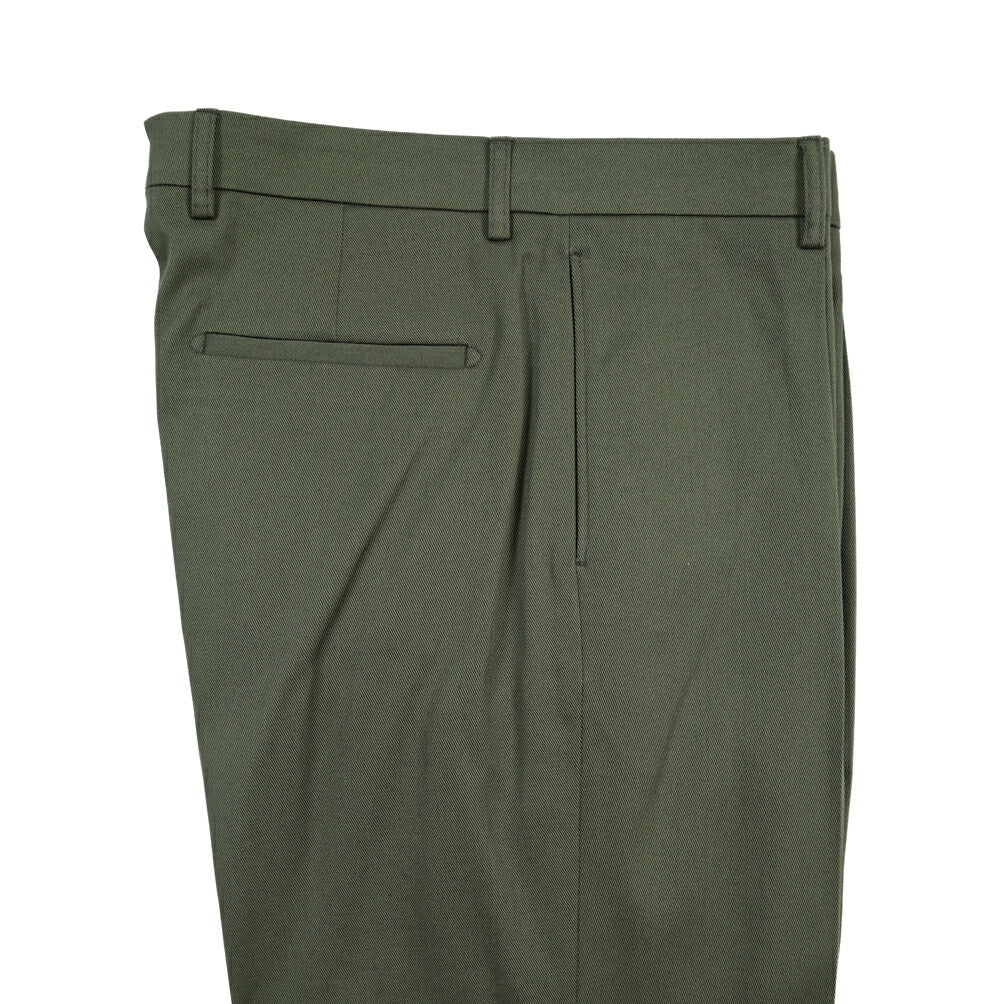 BERWICH “CHIAIA LONG 1P” ストレッチコットン ワンタックチノパンツ