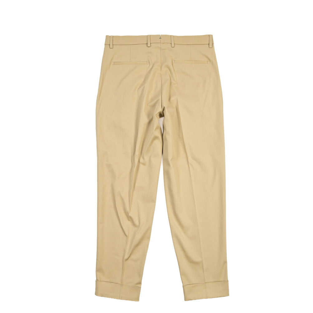 BERWICH “CHIAIA LONG 1P” ストレッチコットン ワンタックチノパンツ