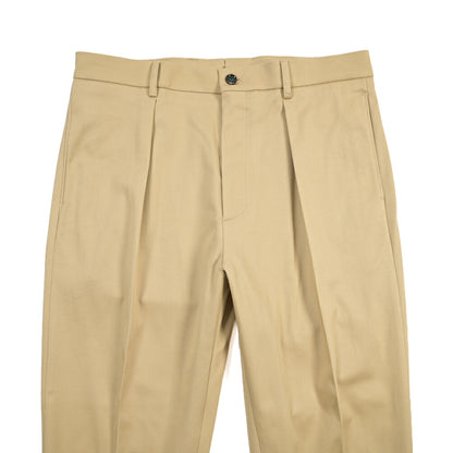 BERWICH “CHIAIA LONG 1P” ストレッチコットン ワンタックチノパンツ