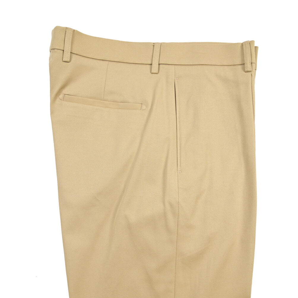 BERWICH “CHIAIA LONG 1P” ストレッチコットン ワンタックチノパンツ
