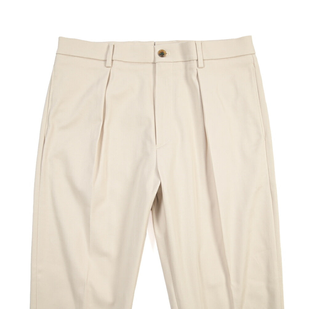 BERWICH “CHIAIA LONG 1P” ストレッチコットン ワンタックチノパンツ