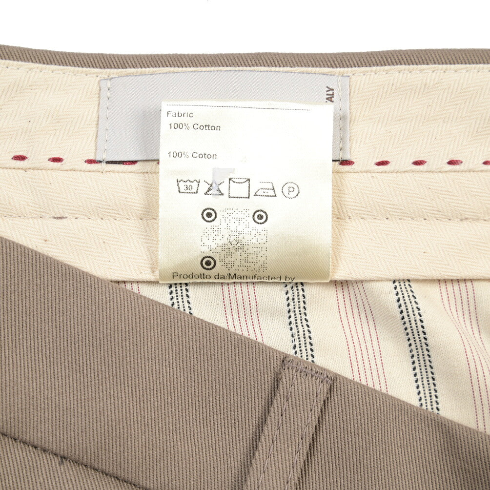 BERWICH “CHIAIA LONG 1P” コットン100% ワンタックチノパンツ