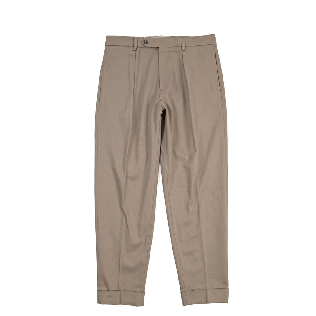 BERWICH “CHIAIA LONG 1P” コットン100% ワンタックチノパンツ