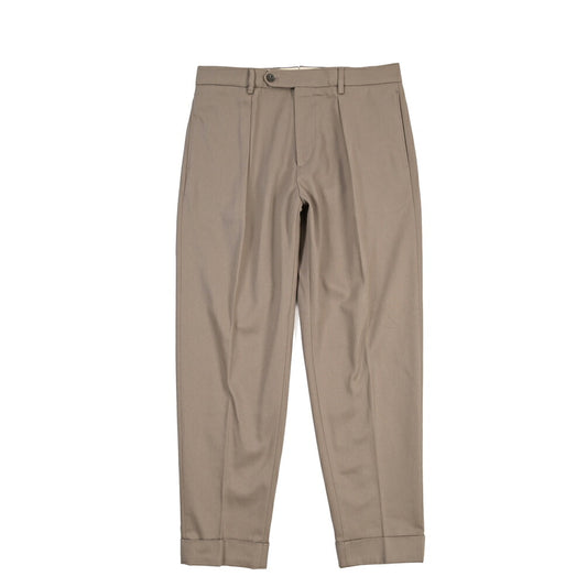BERWICH “CHIAIA LONG 1P” コットン100% ワンタックチノパンツ