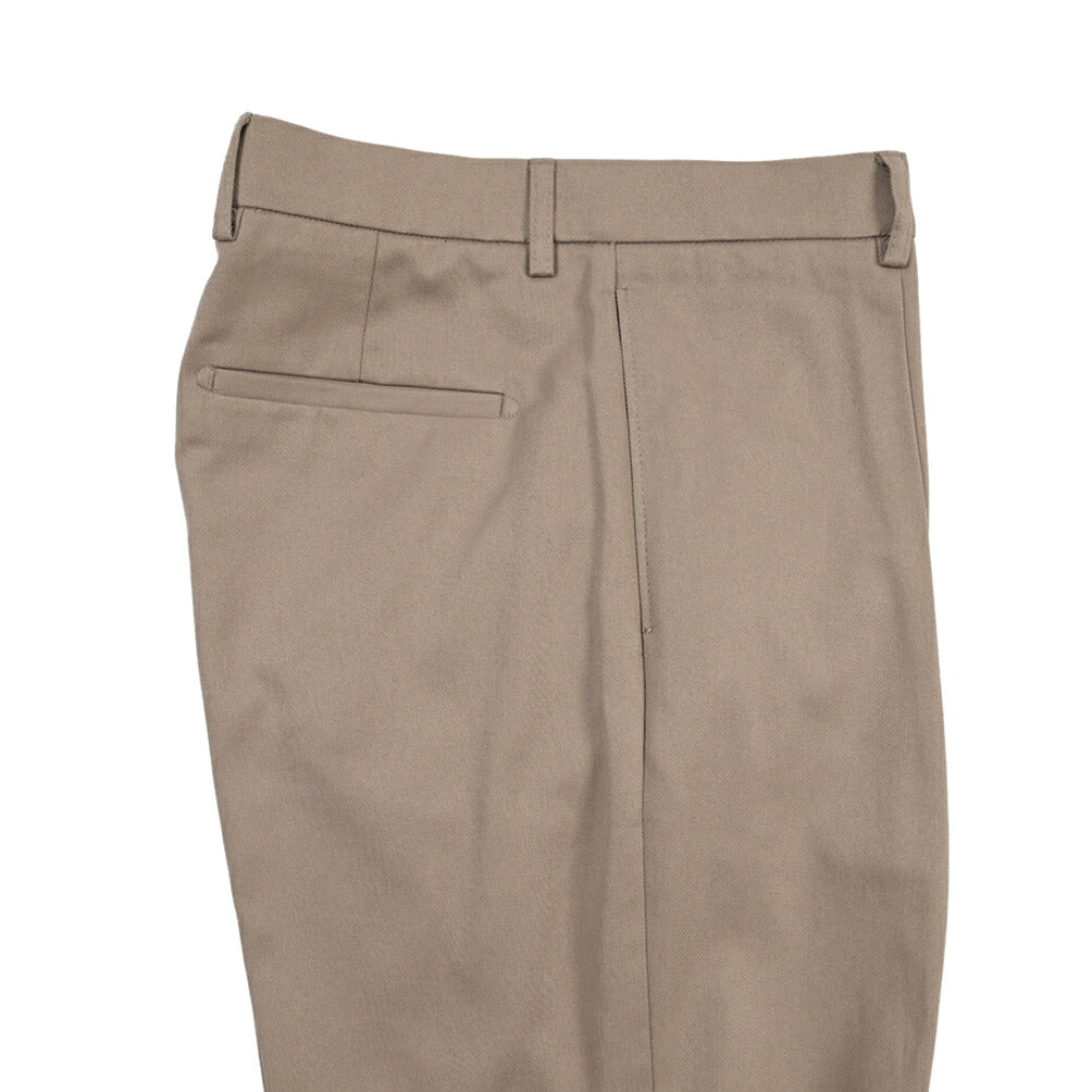 BERWICH “CHIAIA LONG 1P” コットン100% ワンタックチノパンツ