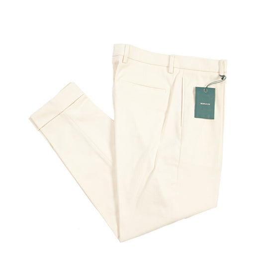 BERWICH “CHIAIA LONG 1P” ストレッチコットン ワンタックチノパンツ