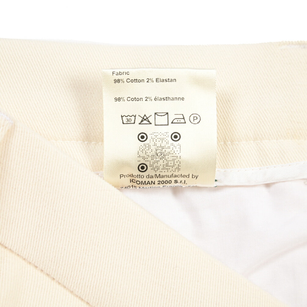 BERWICH “CHIAIA LONG 1P” ストレッチコットン ワンタックチノパンツ