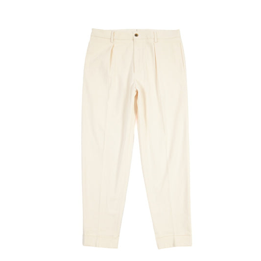 BERWICH “CHIAIA LONG 1P” ストレッチコットン ワンタックチノパンツ