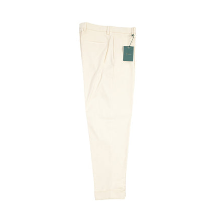 BERWICH “CHIAIA LONG 1P” ストレッチコットン ワンタックチノパンツ