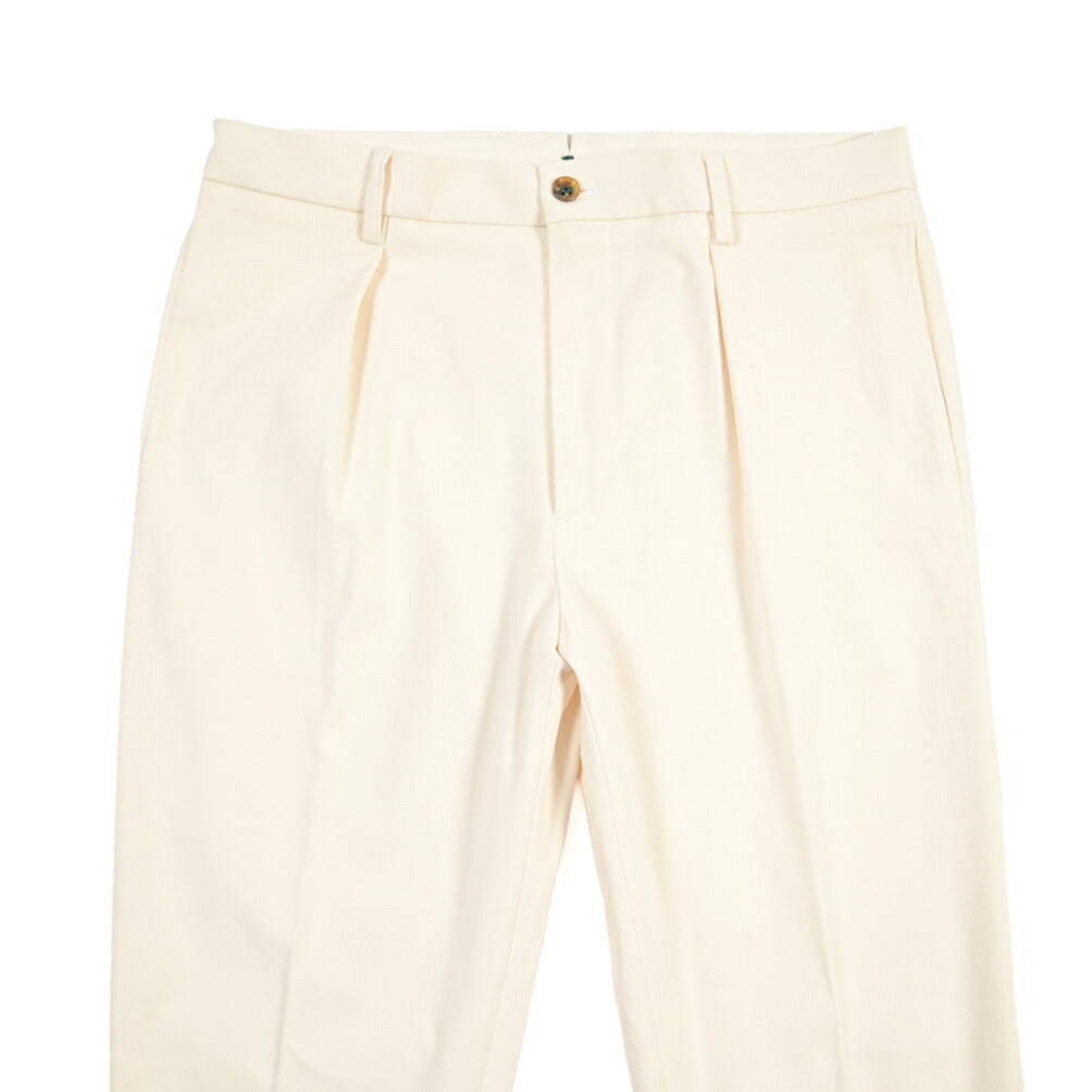 BERWICH “CHIAIA LONG 1P” ストレッチコットン ワンタックチノパンツ
