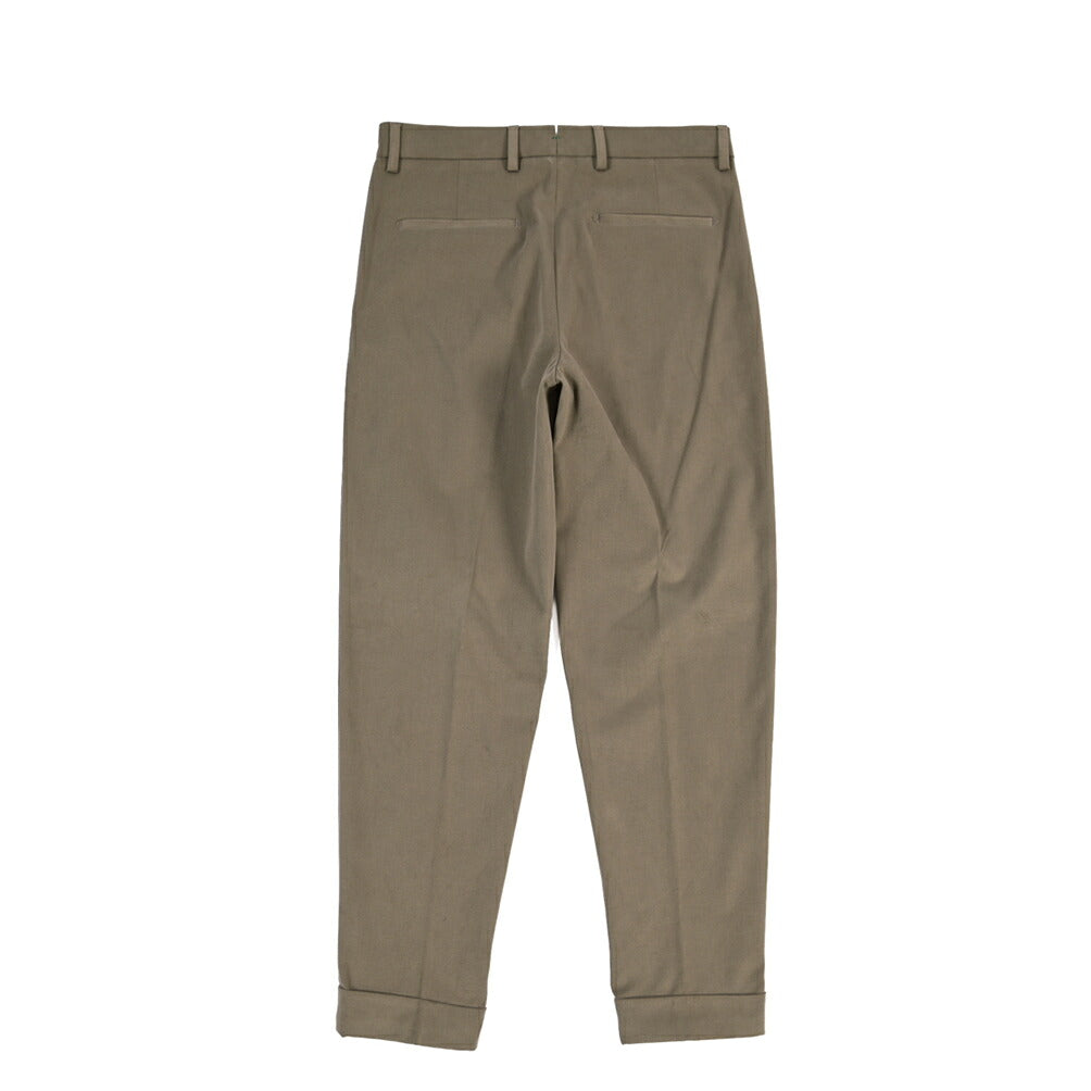 BERWICH “CHIAIA LONG 1P” ストレッチコットン ワンタックチノパンツ