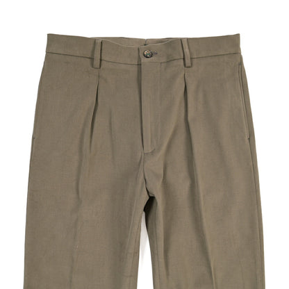 BERWICH “CHIAIA LONG 1P” ストレッチコットン ワンタックチノパンツ