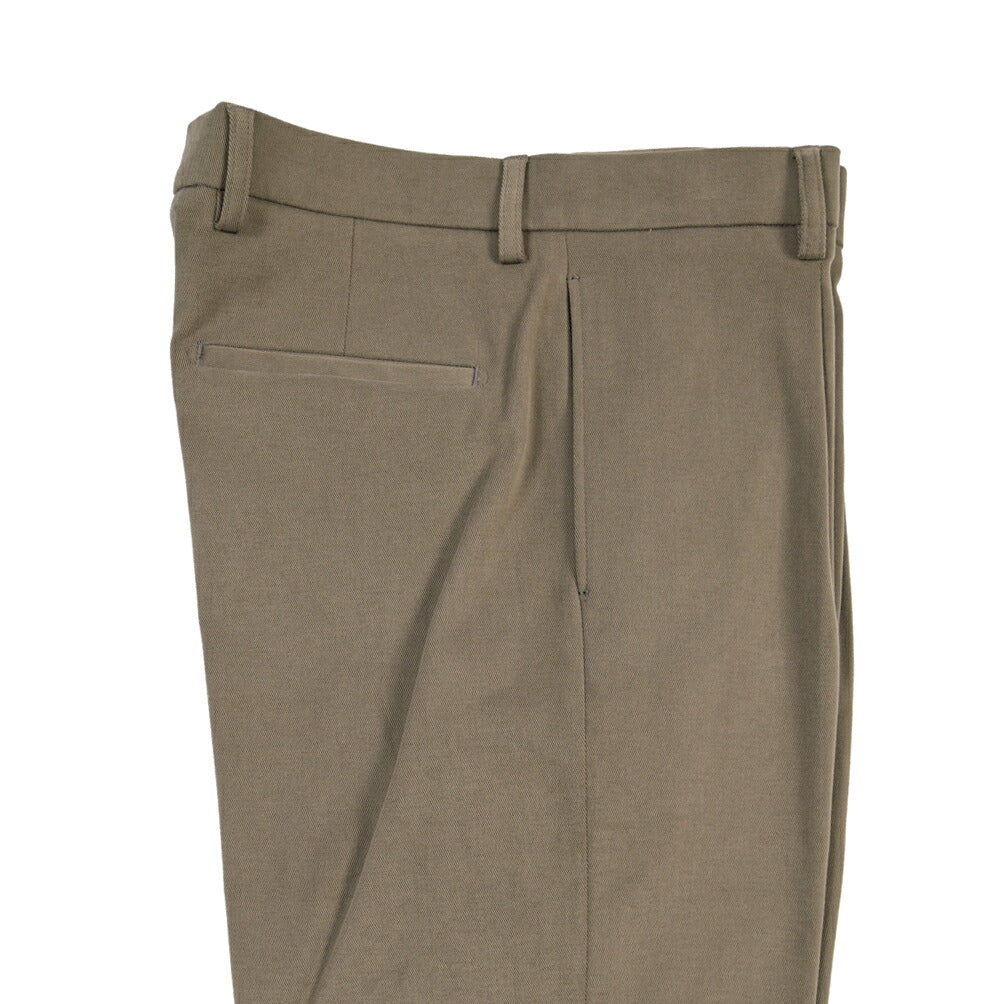 BERWICH “CHIAIA LONG 1P” ストレッチコットン ワンタックチノパンツ