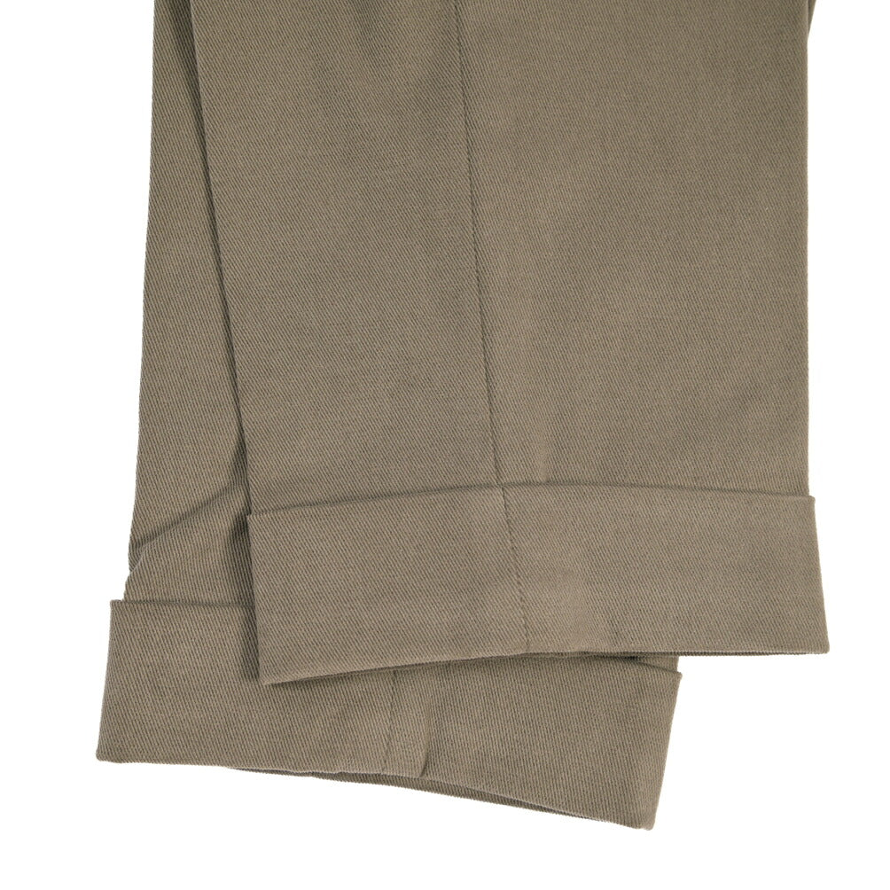 BERWICH “CHIAIA LONG 1P” ストレッチコットン ワンタックチノパンツ