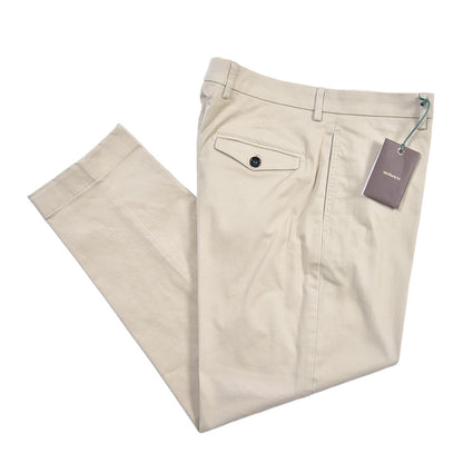 BERWICH “LUCANO CROP” ストレッチコットン ノータックチノパンツ