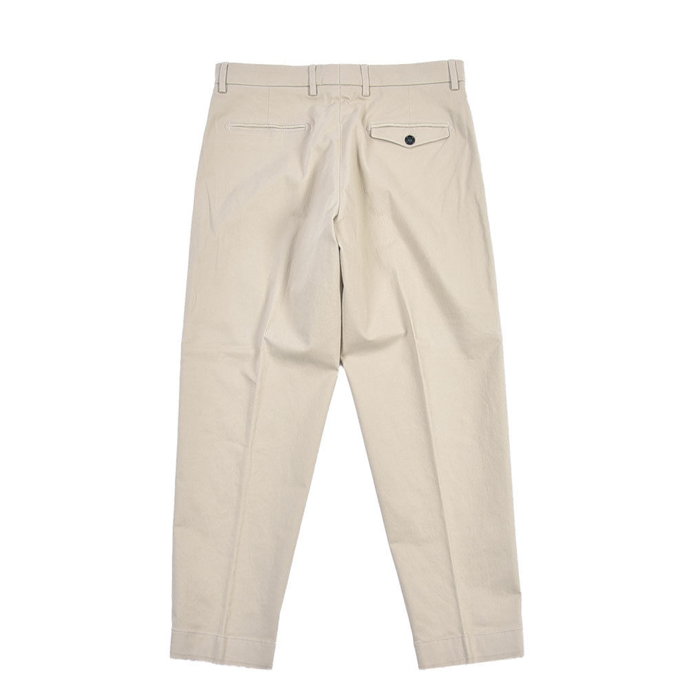 BERWICH “LUCANO CROP” ストレッチコットン ノータックチノパンツ