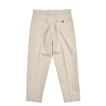 BERWICH “LUCANO CROP” ストレッチコットン ノータックチノパンツ