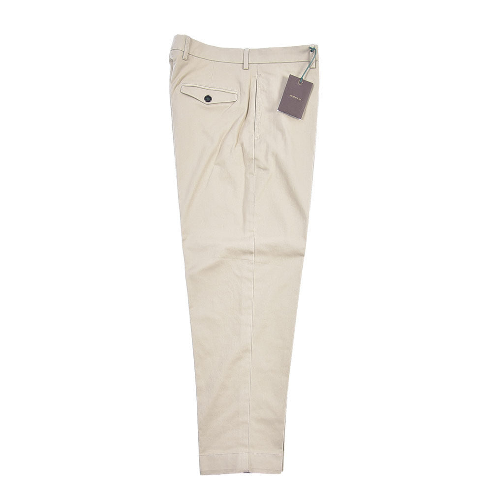 BERWICH “LUCANO CROP” ストレッチコットン ノータックチノパンツ